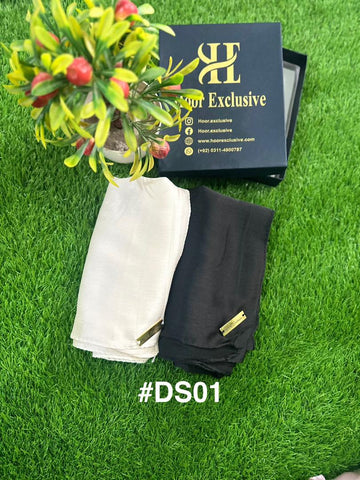 Pack of 2 - Premium Silk Satin Hijab – Soft, Elegant Scarf, Stole & Shawl for Girls and Women