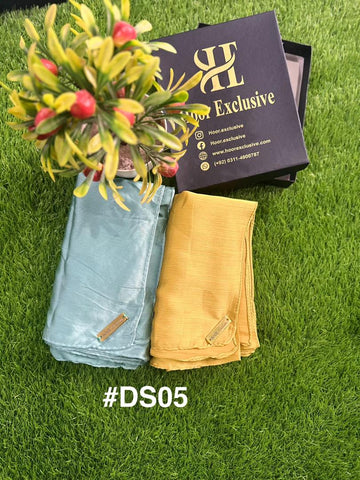 Pack of 2 - Premium Silk Satin Hijab – Soft, Elegant Scarf, Stole & Shawl for Girls and Women