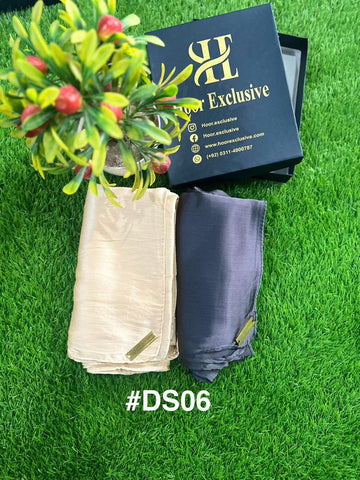 Pack of 2 - Premium Silk Satin Hijab – Soft, Elegant Scarf, Stole & Shawl for Girls and Women