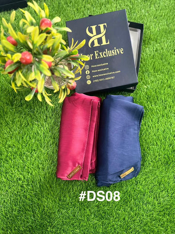 Pack of 2 - Premium Silk Satin Hijab – Soft, Elegant Scarf, Stole & Shawl for Girls and Women