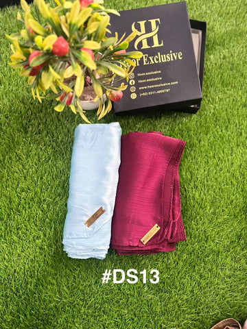 Pack of 2 - Premium Silk Satin Hijab – Soft, Elegant Scarf, Stole & Shawl for Girls and Women