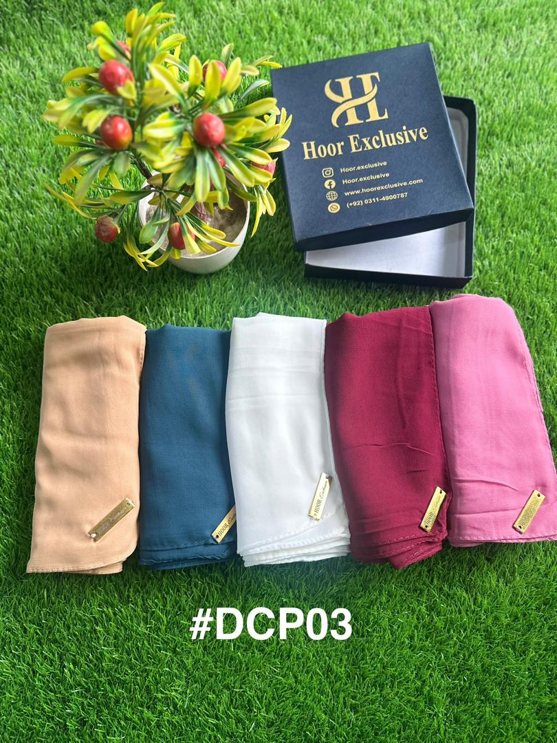 Bundle of hijab- chiffon georgette pack of 5 