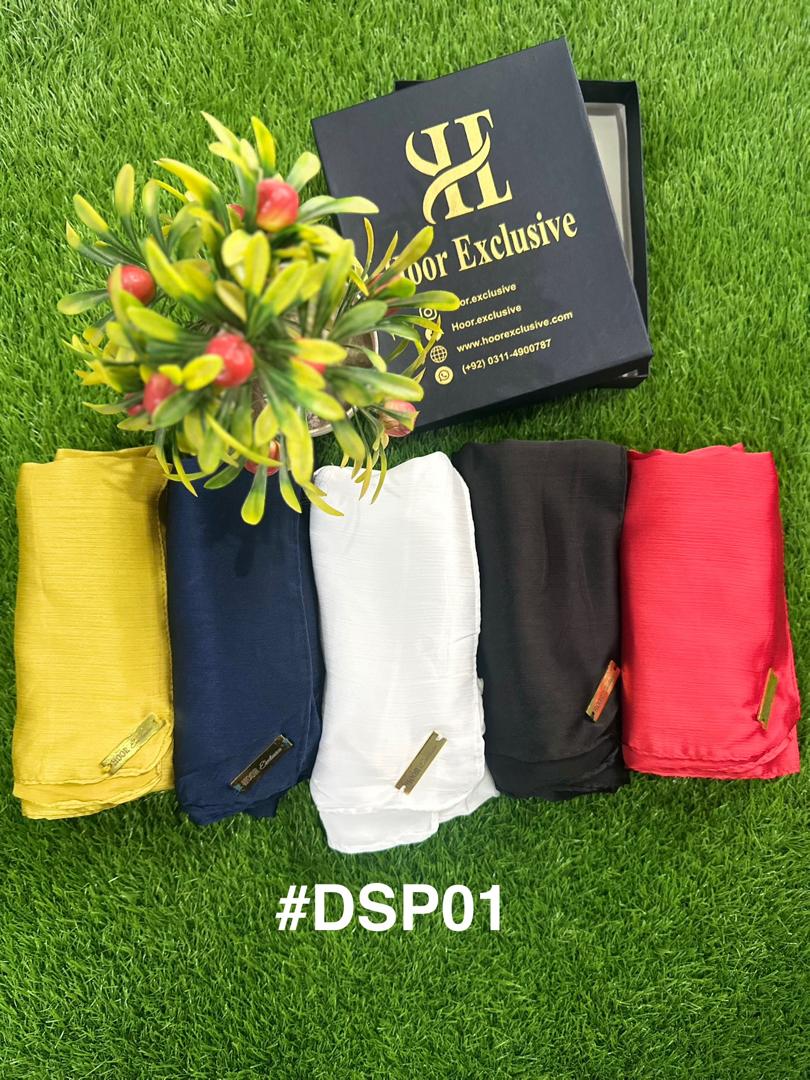 Bundle Of Hijab- Silk Satin-Pack of 5