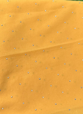 Georgette Chiffon Rhinestone Scarf – Soft, Lightweight Hijab, Shawl & Stole for All-Season Elegance