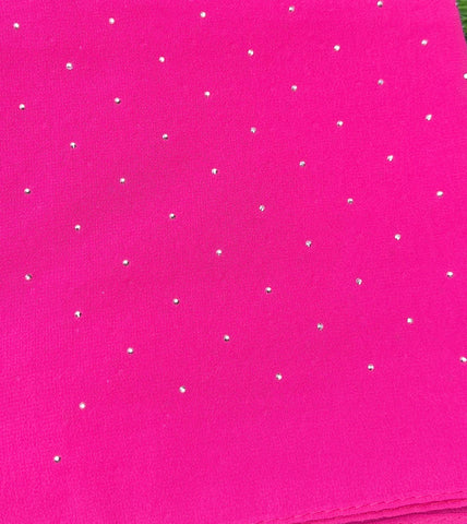 Georgette Chiffon Rhinestone Scarf – Soft, Lightweight Hijab, Shawl & Stole for All-Season Elegance