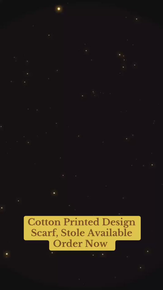 Cotton Printed Design Stole, Scarf, Hijab, Shawl – Multiple Colours for Women & Girls-36x73 Inches- All Season Wear